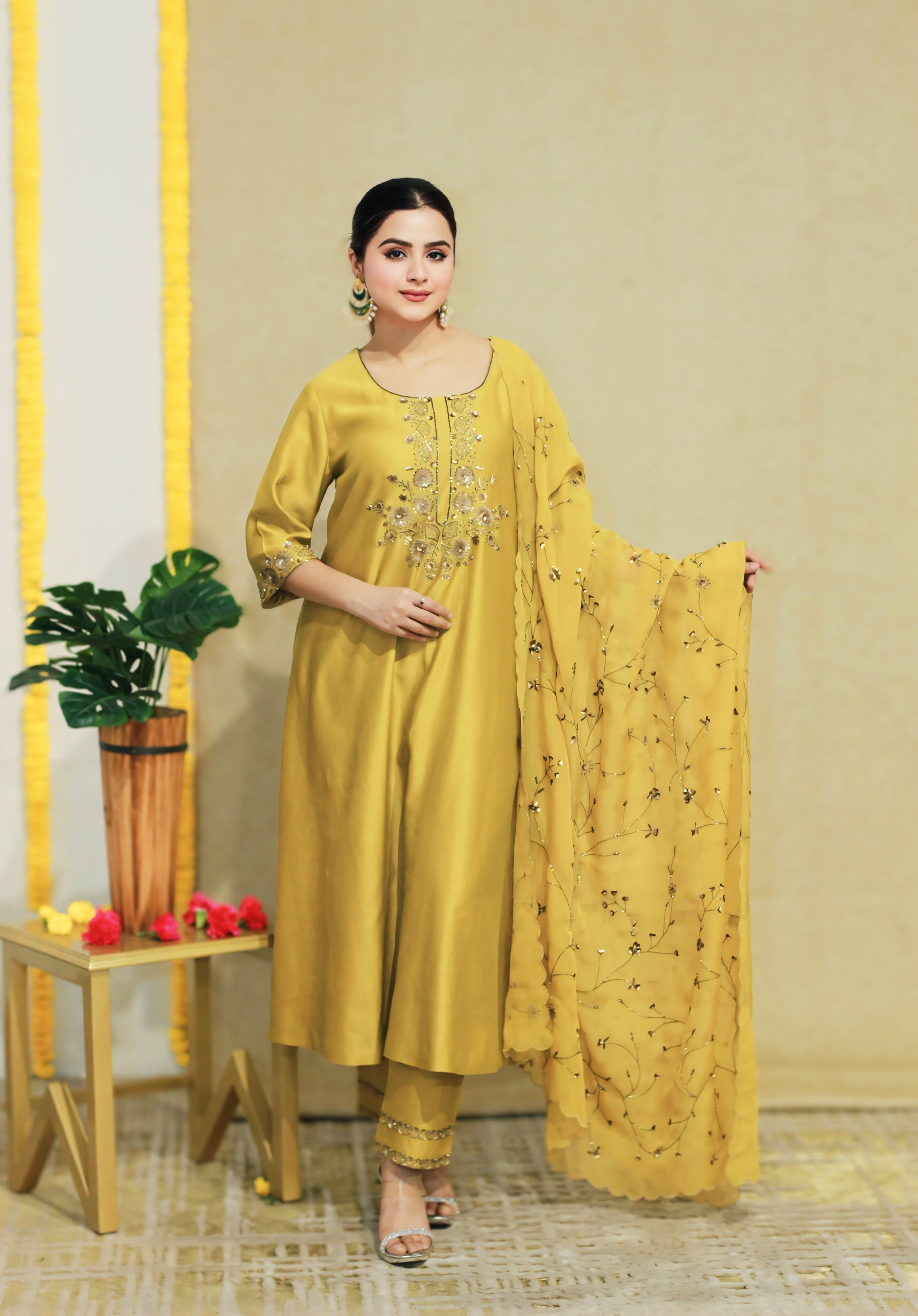 Shamaa  A-Line Kurta Set
