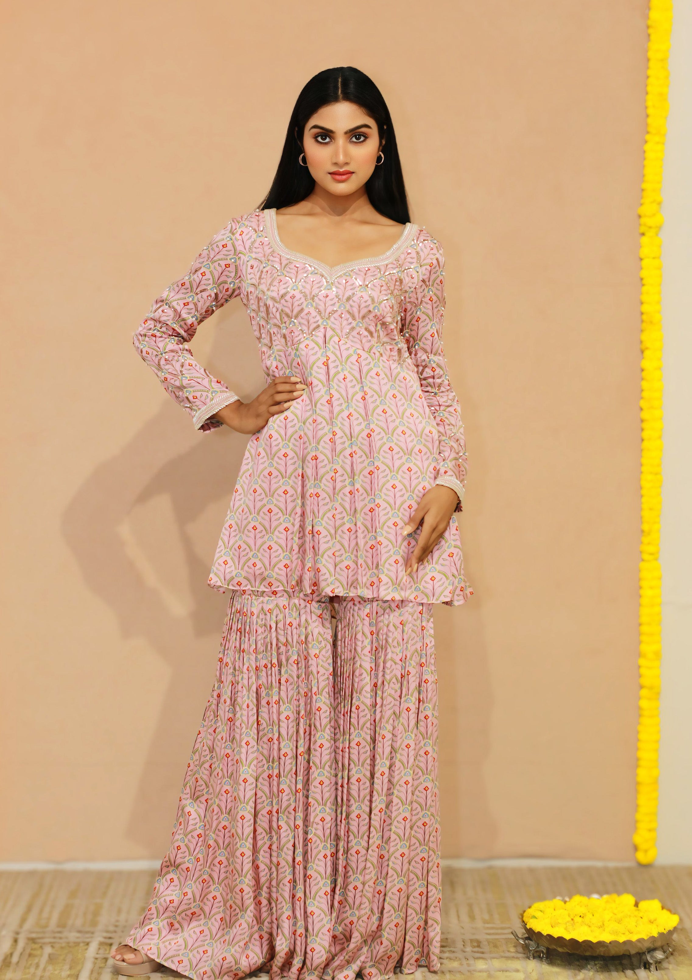 Gulzar Digital Print Peplum Suit Set