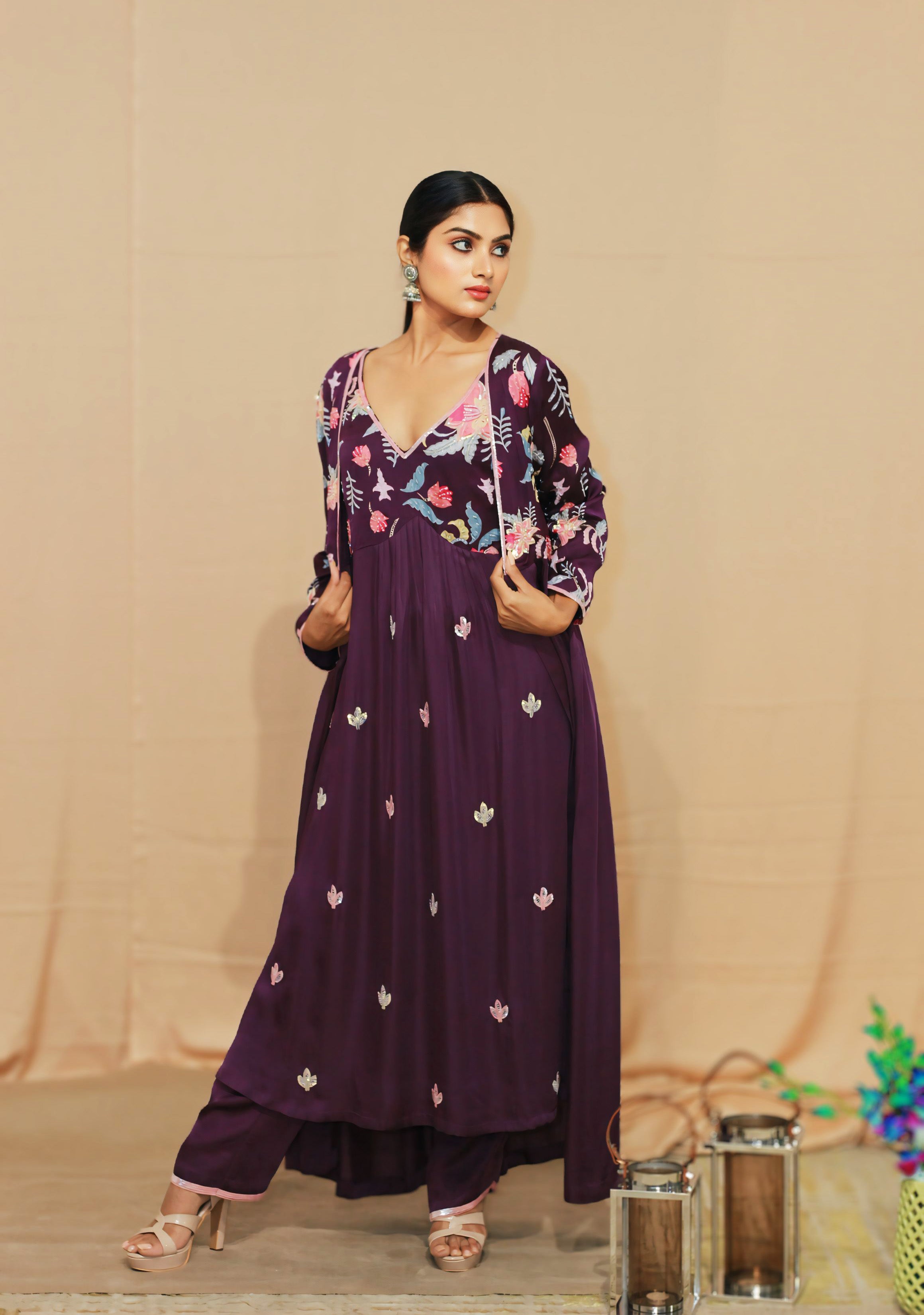 Vasant Jacket Style Digital Print Suit
