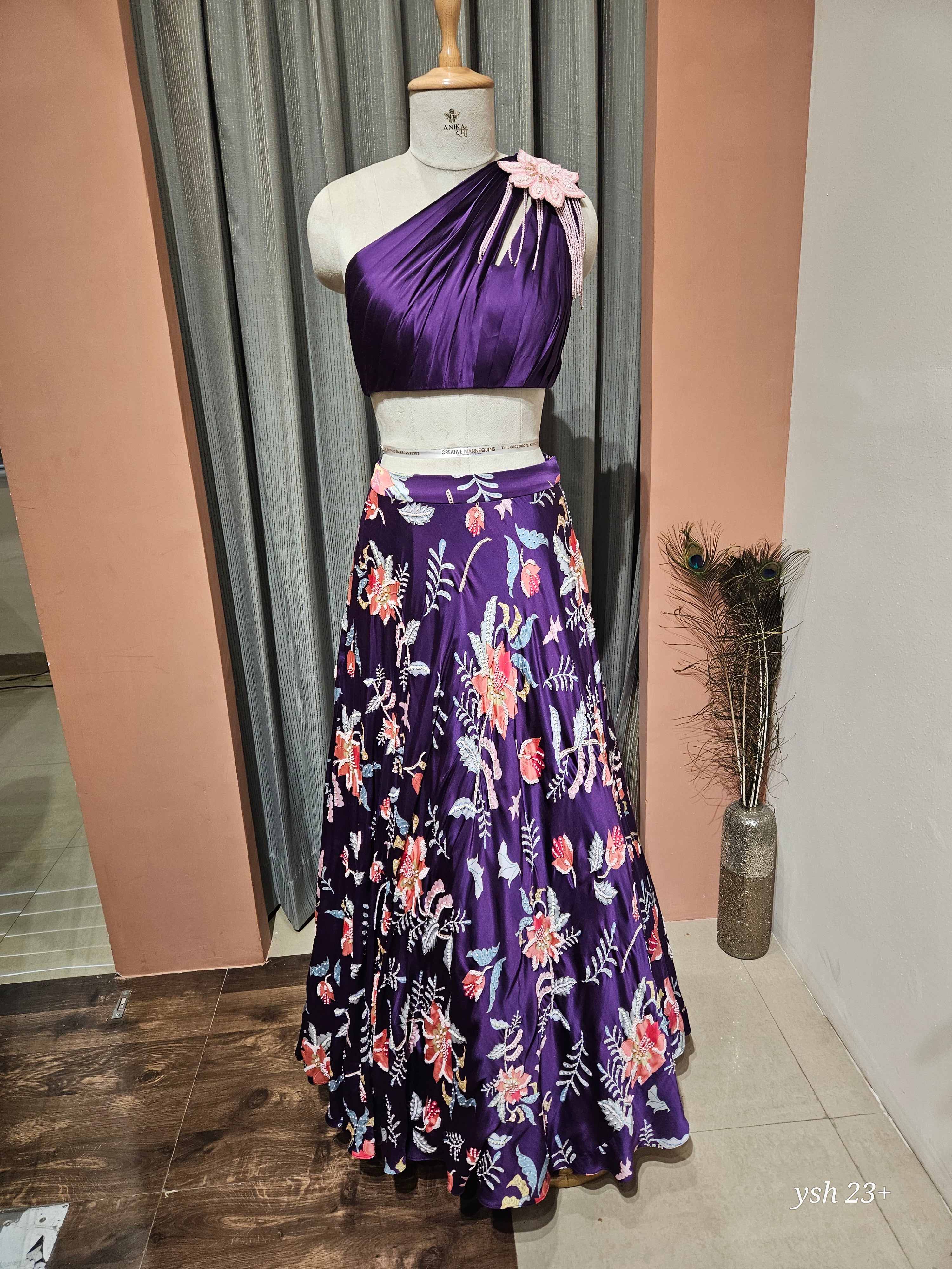 Chandni Digital Print Embroided Lehenga